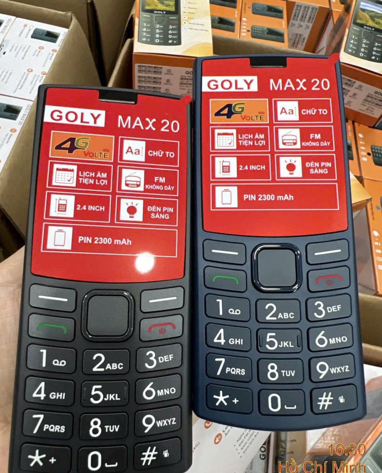 Điện thoại Goly Max20 4G - Sóng 4G chuẩn
