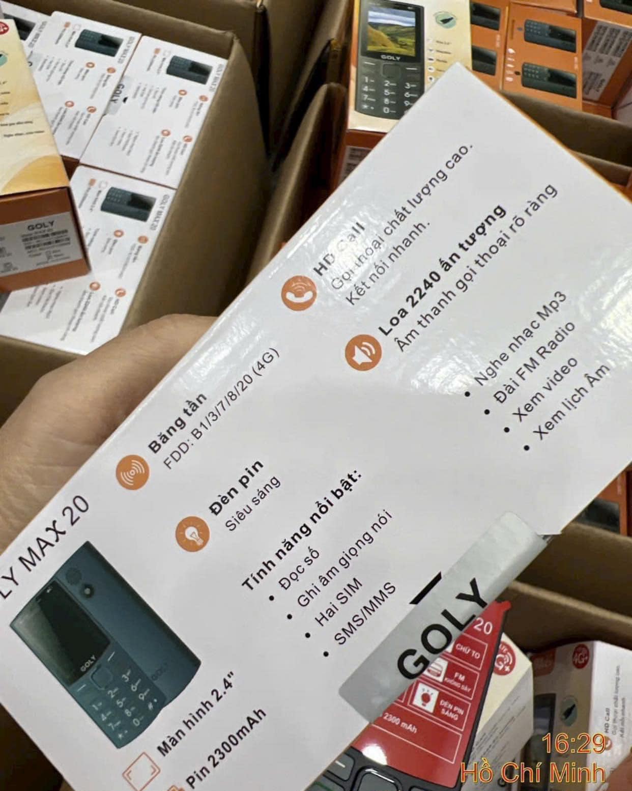 Điện thoại Goly Max20 4G - Sóng 4G chuẩn
