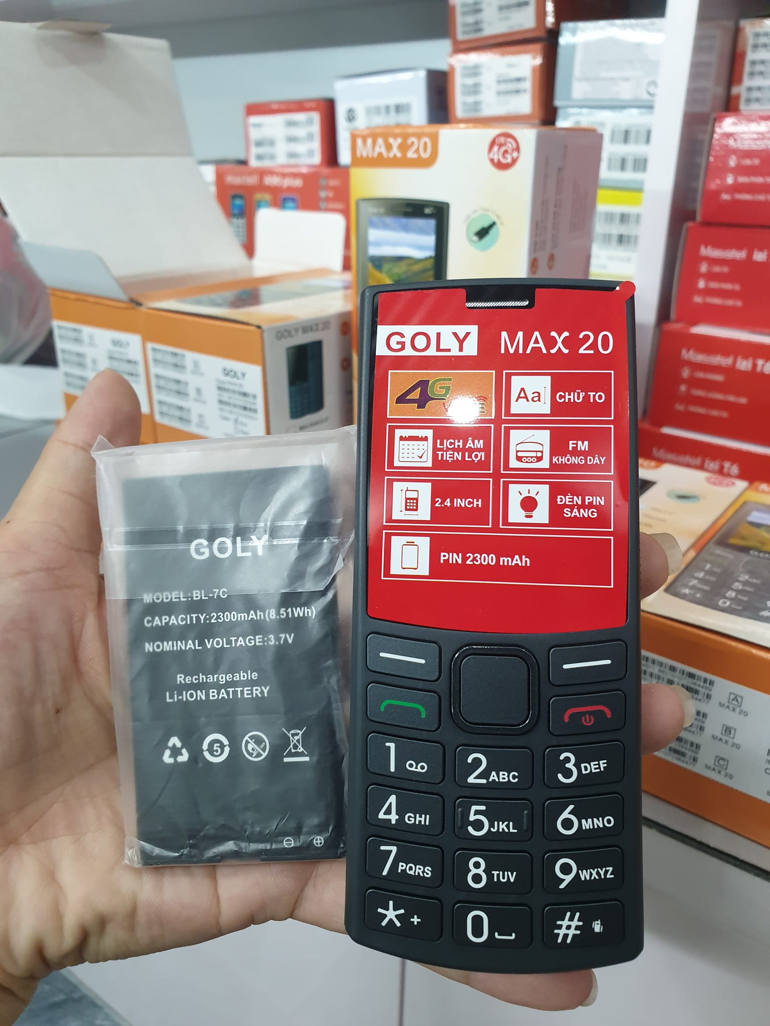 Điện thoại Goly Max20 4G - Sóng 4G chuẩn