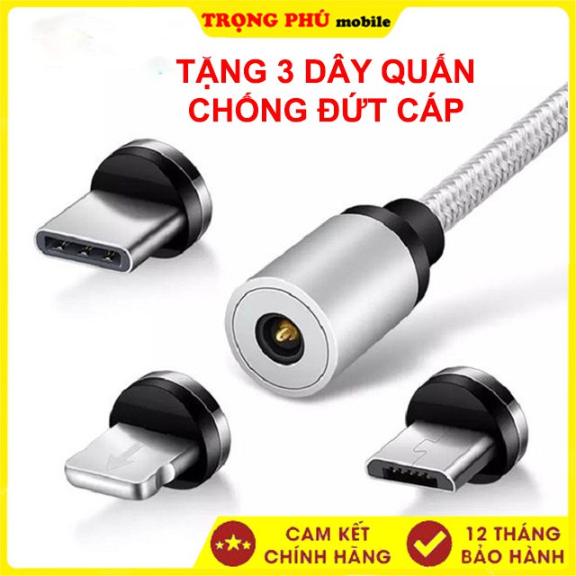 Cáp sạc từ nam châm 3 đầu Trọng phú mobile