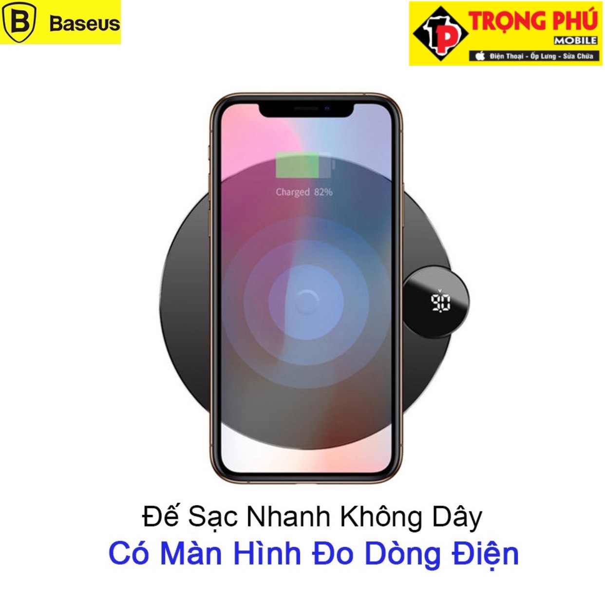 Đế Sạc không dây Baseus Digtal LED Display