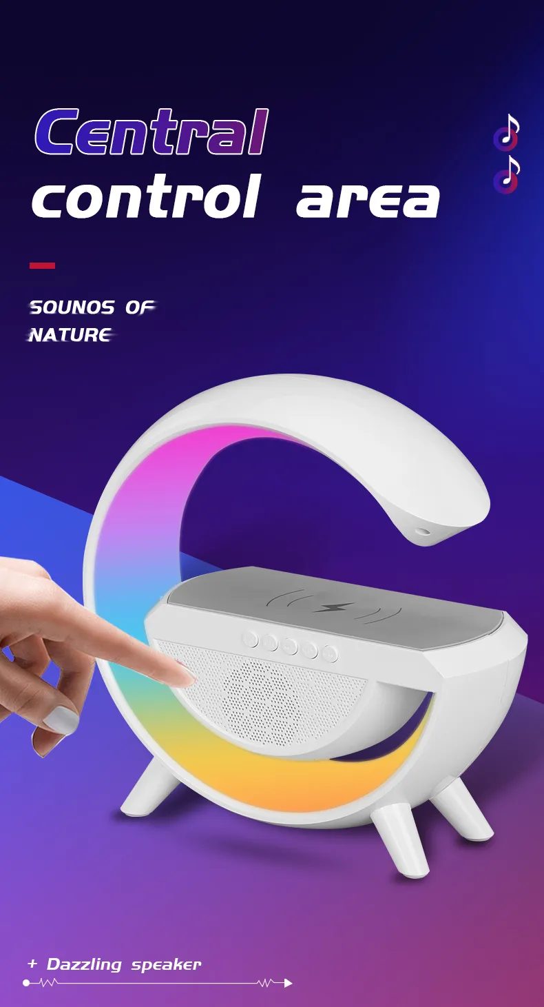 Loa bluetooth BT2301, BT3401 sạc ko dây, đèn tạo không khí