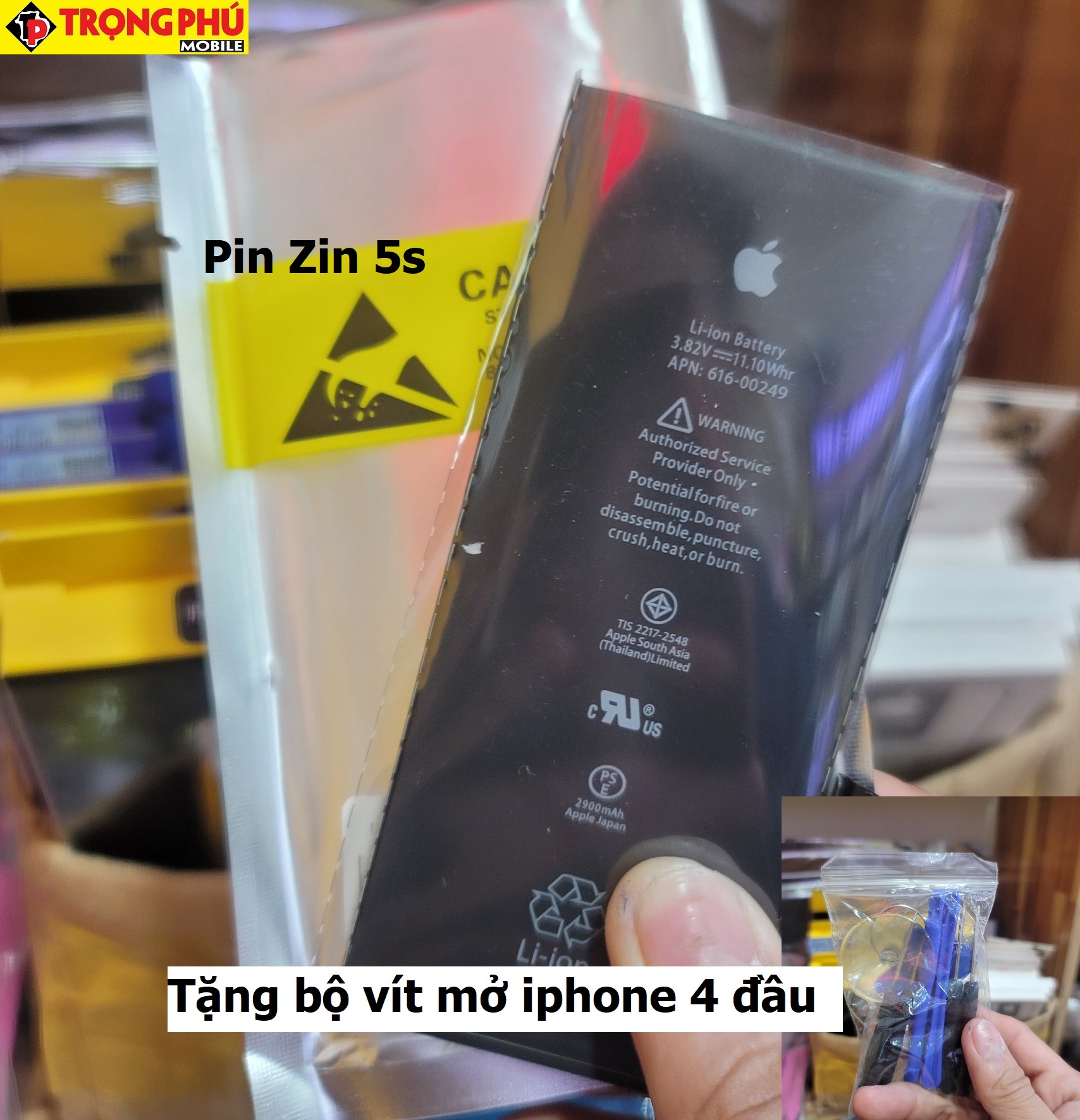 Thay pin IPhone 5s/5c Chính hãng Pin Zin