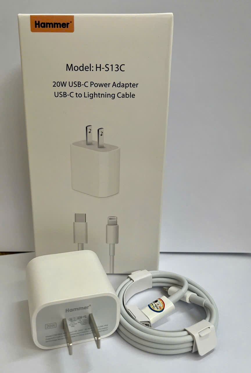 Bộ sạc iphone chuẩn dòng 20w Hammer 199k