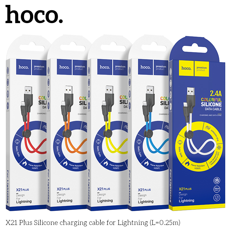 Cáp sạc Hoco X21plus ngắn 0.25cm
