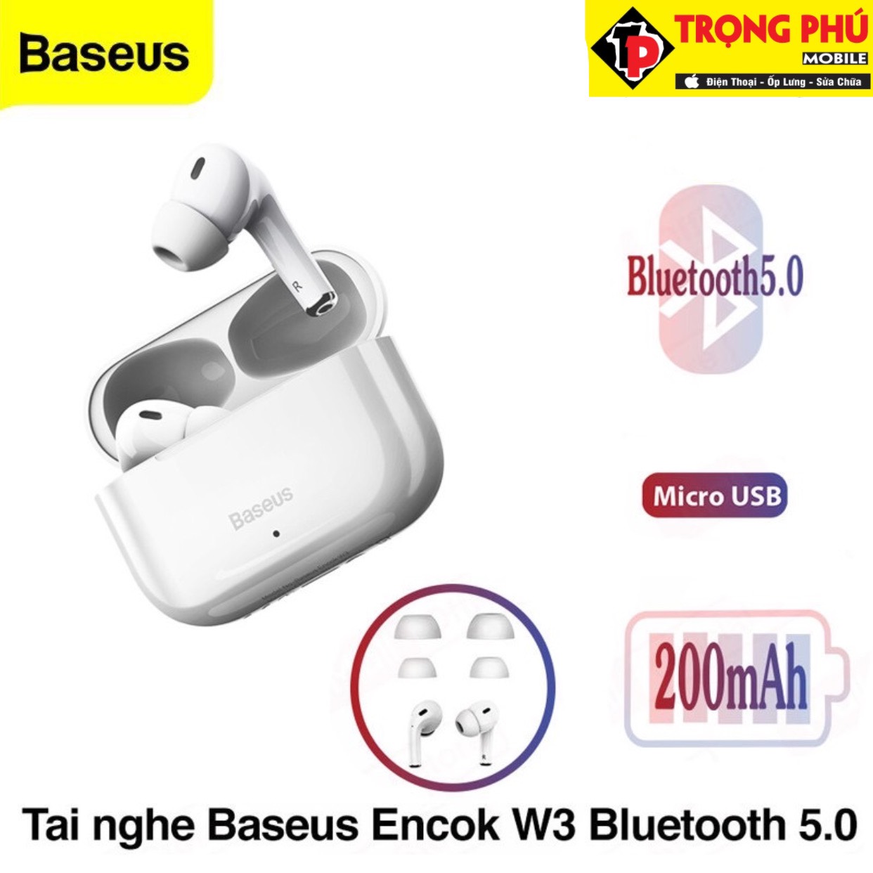 Tai nghe bluetooth Baseus Encok W3