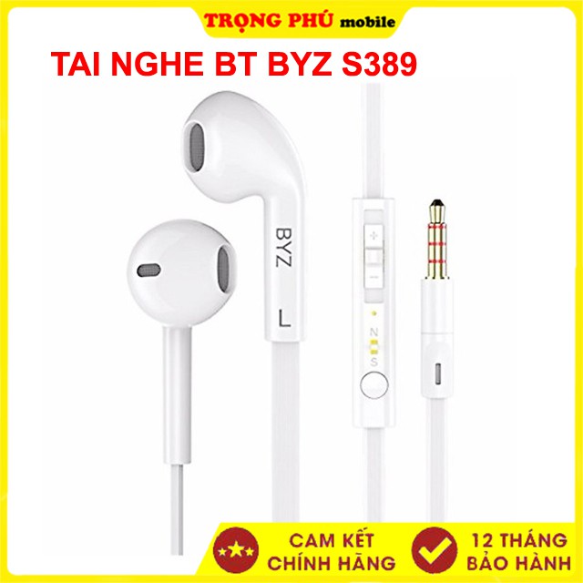 TAI NGHE dây BYZ S389 DÂY DẸP đầu tròn 3.5 Trọng phú mobile