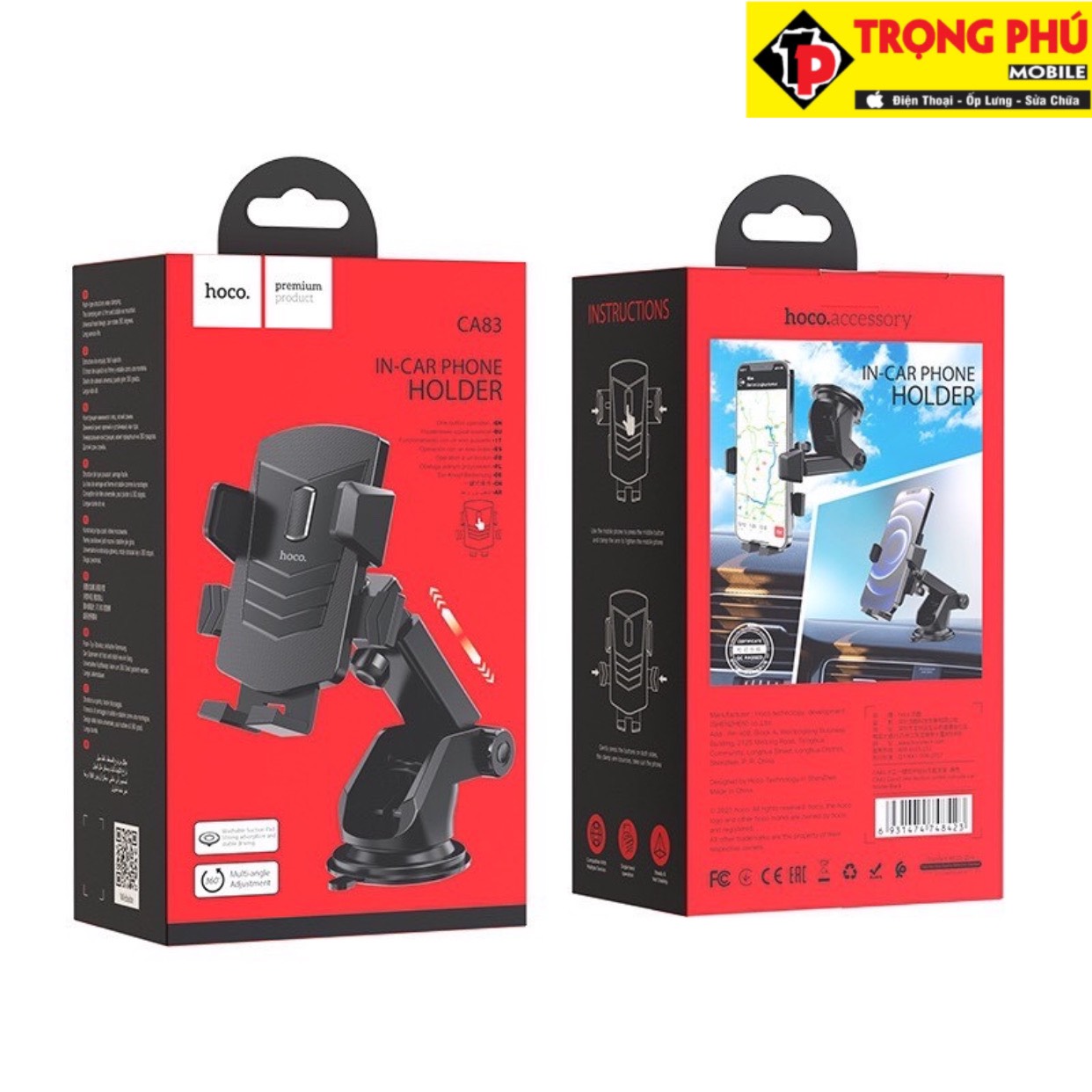 Kệ giá đỡ điện thoại ô tô Hoco ca83 Trọng phú mobile
