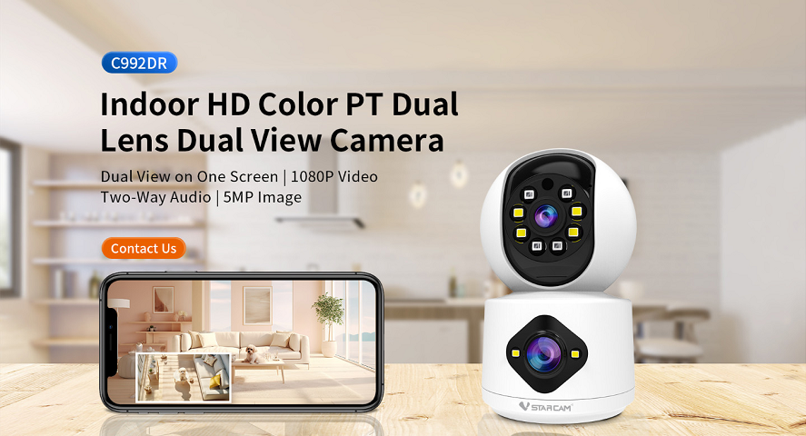 Camera Wifi 2 Màn Hình Vstarcam C992DR