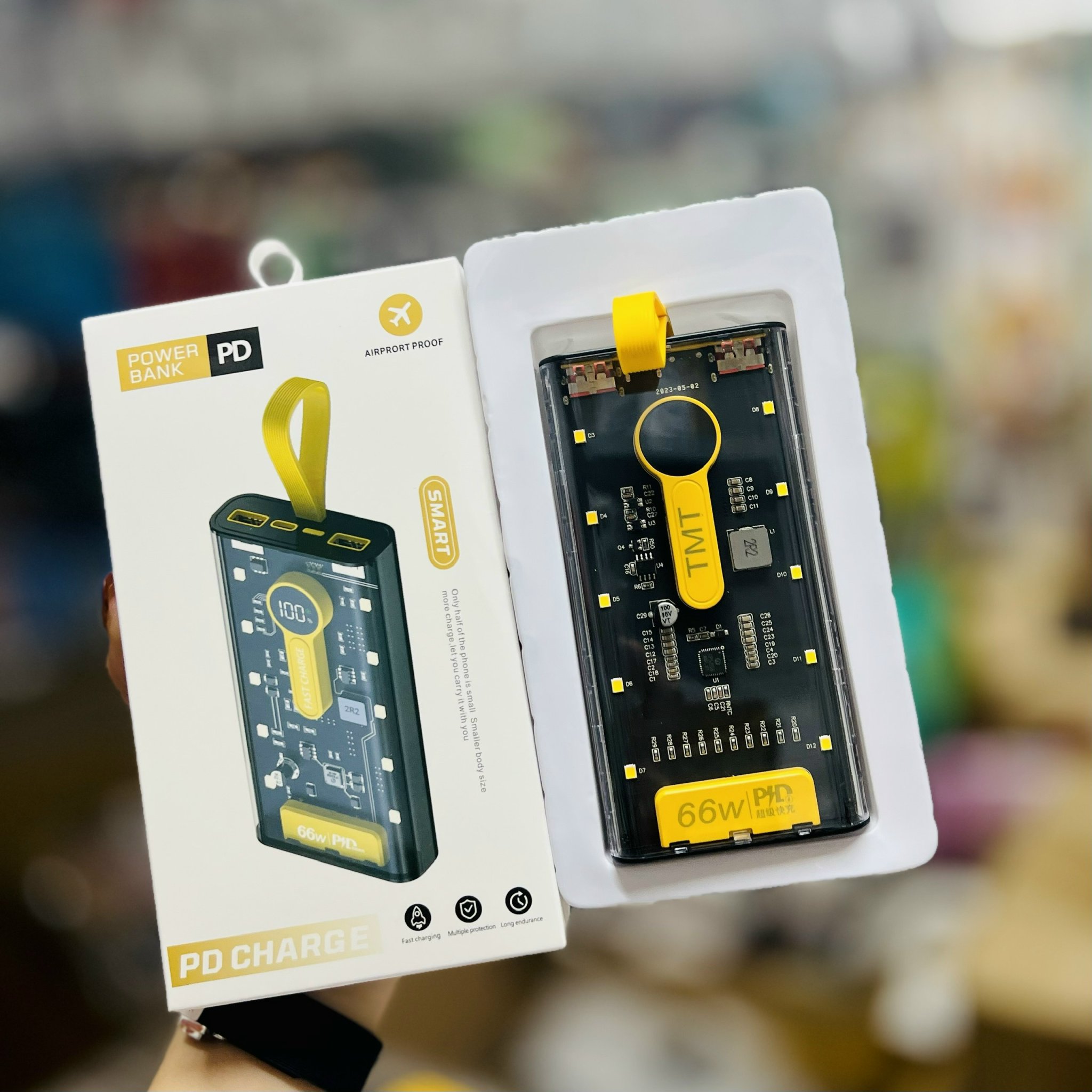 Pin Sạc dự phòng trong suốt TMT 20.000mah sạc nhanh 66w