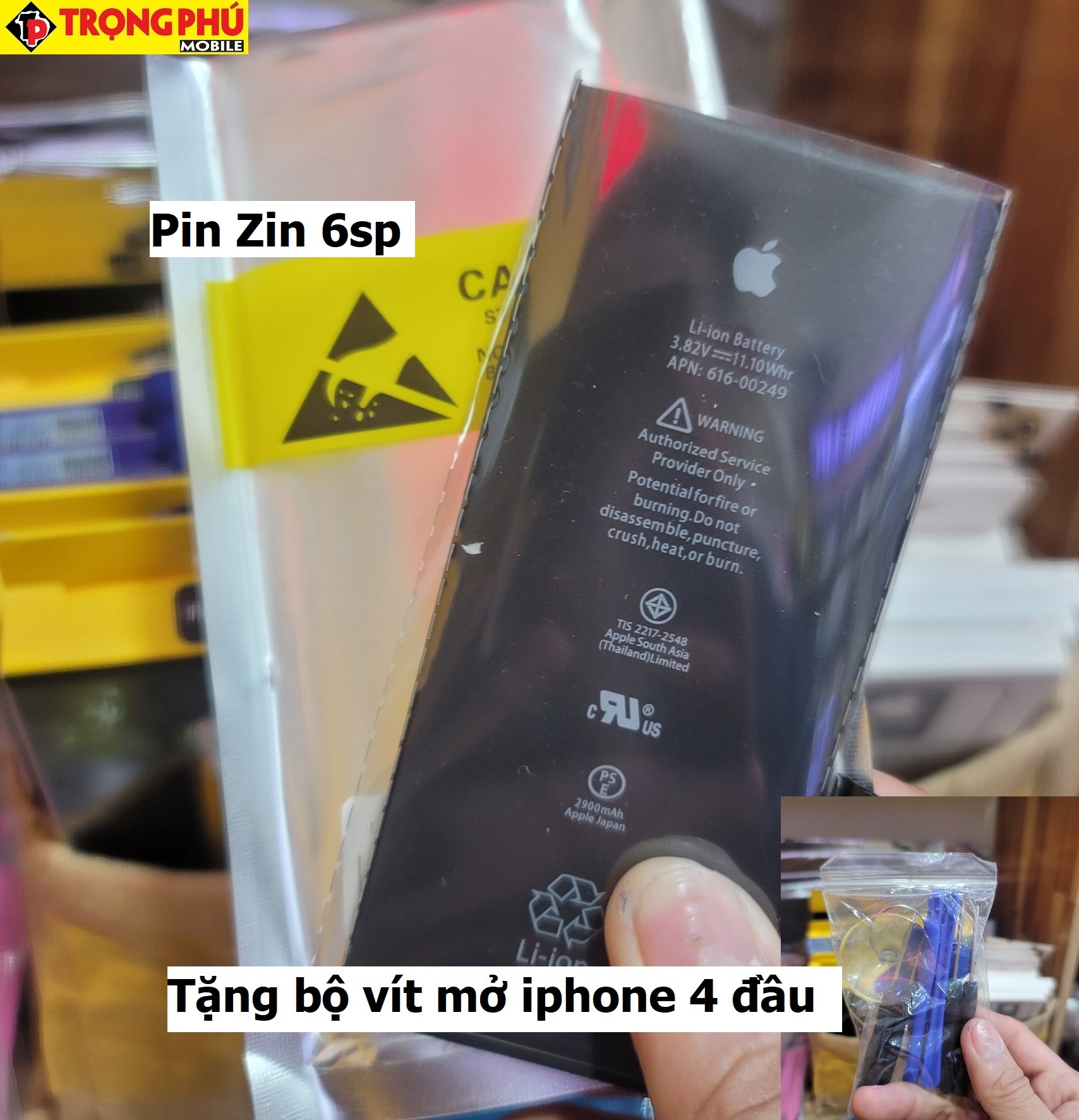 Thay pin IPhone 6 plus. 6s Plus Chính hãng Pin Zin