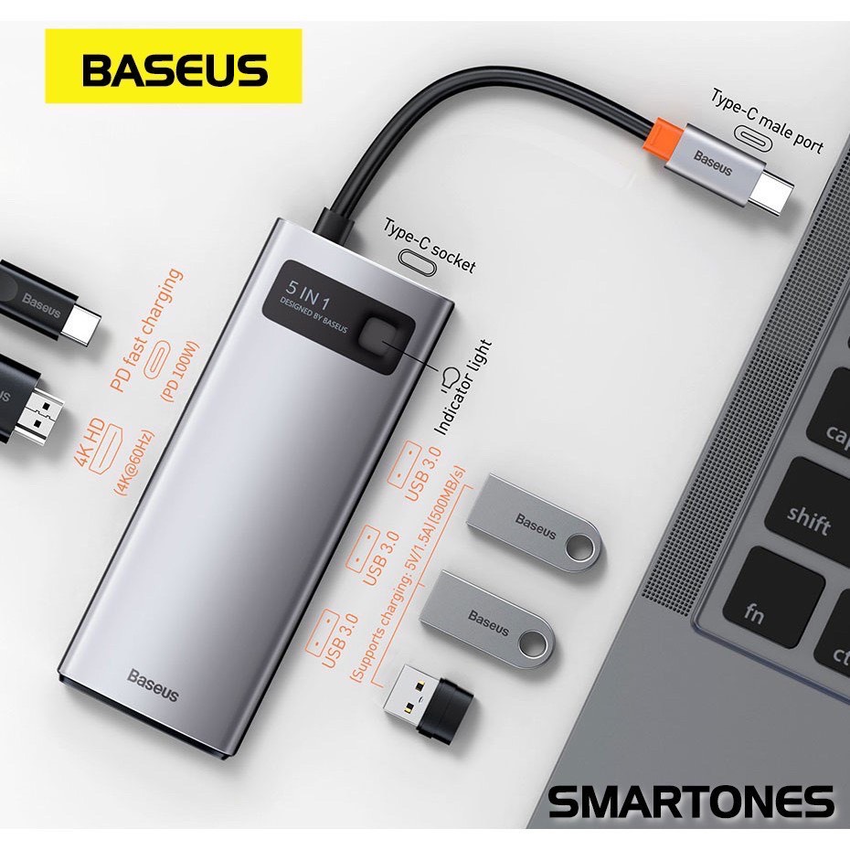 Bộ Chuyển đổi TypeC Hub Baseus 5 in 1