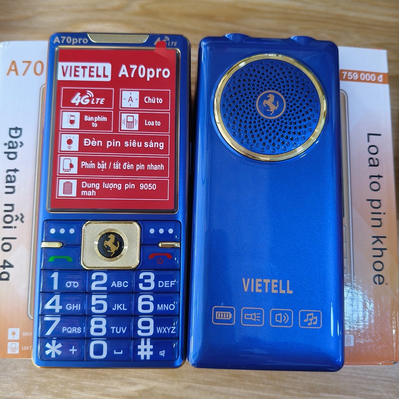 Điện thoại Viettel A70 pro 4G Mẫu vuông - Sóng 4G chuẩn Trọng phú mobile