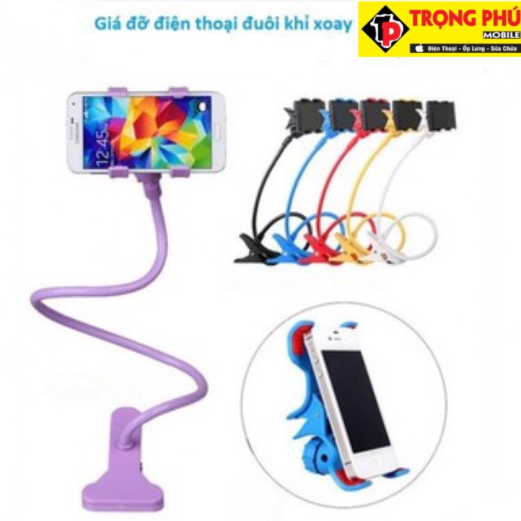 Kệ, giá đỡ điện thoại đuôi khỉ bóp kẹp Trọng phú mobile