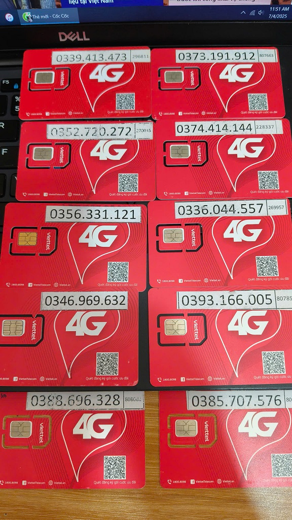 Sim viettel số đẹp 270k