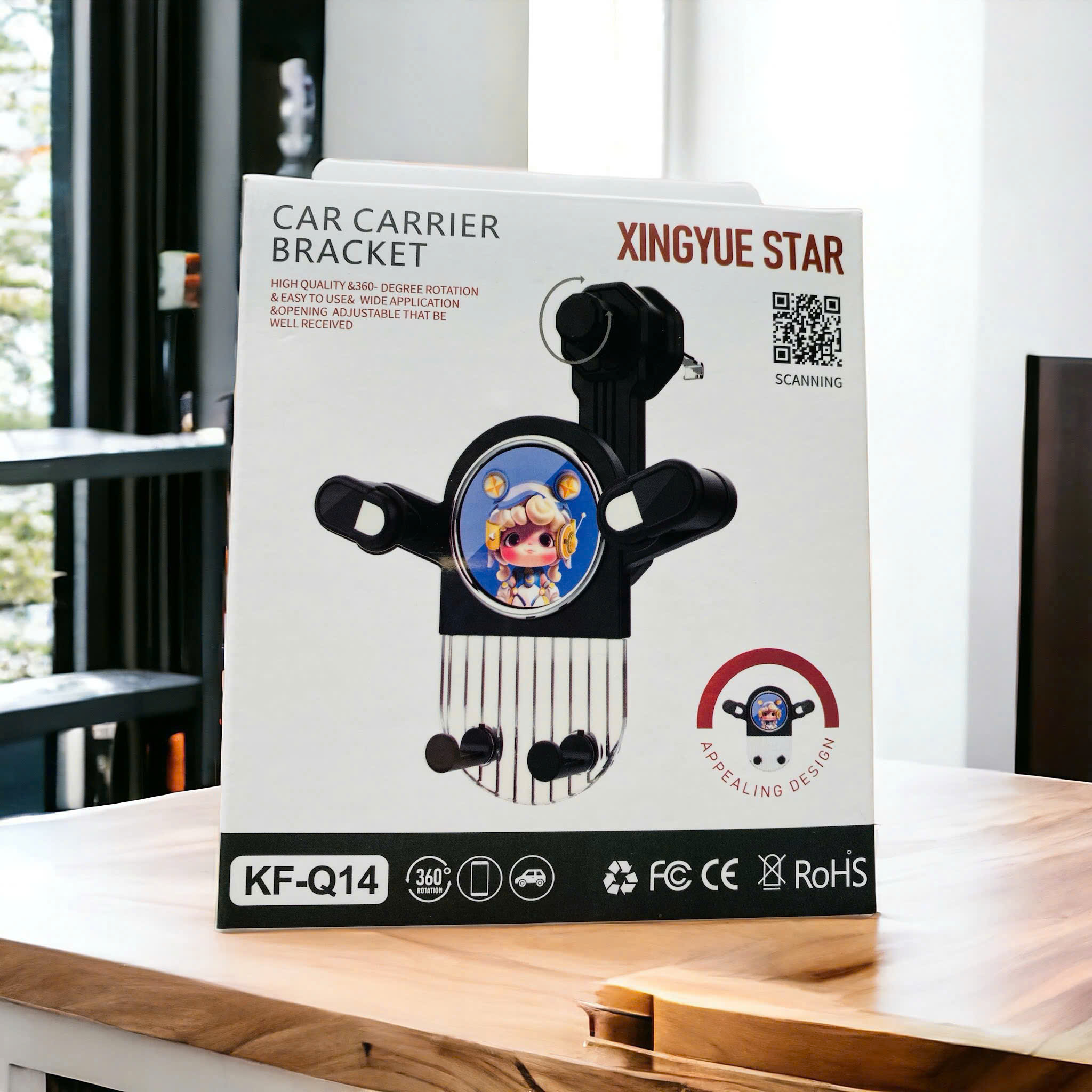 Kệ điện thoại ô tô mẫu mới KF-Q14 xoay 360 kẹp khe gió