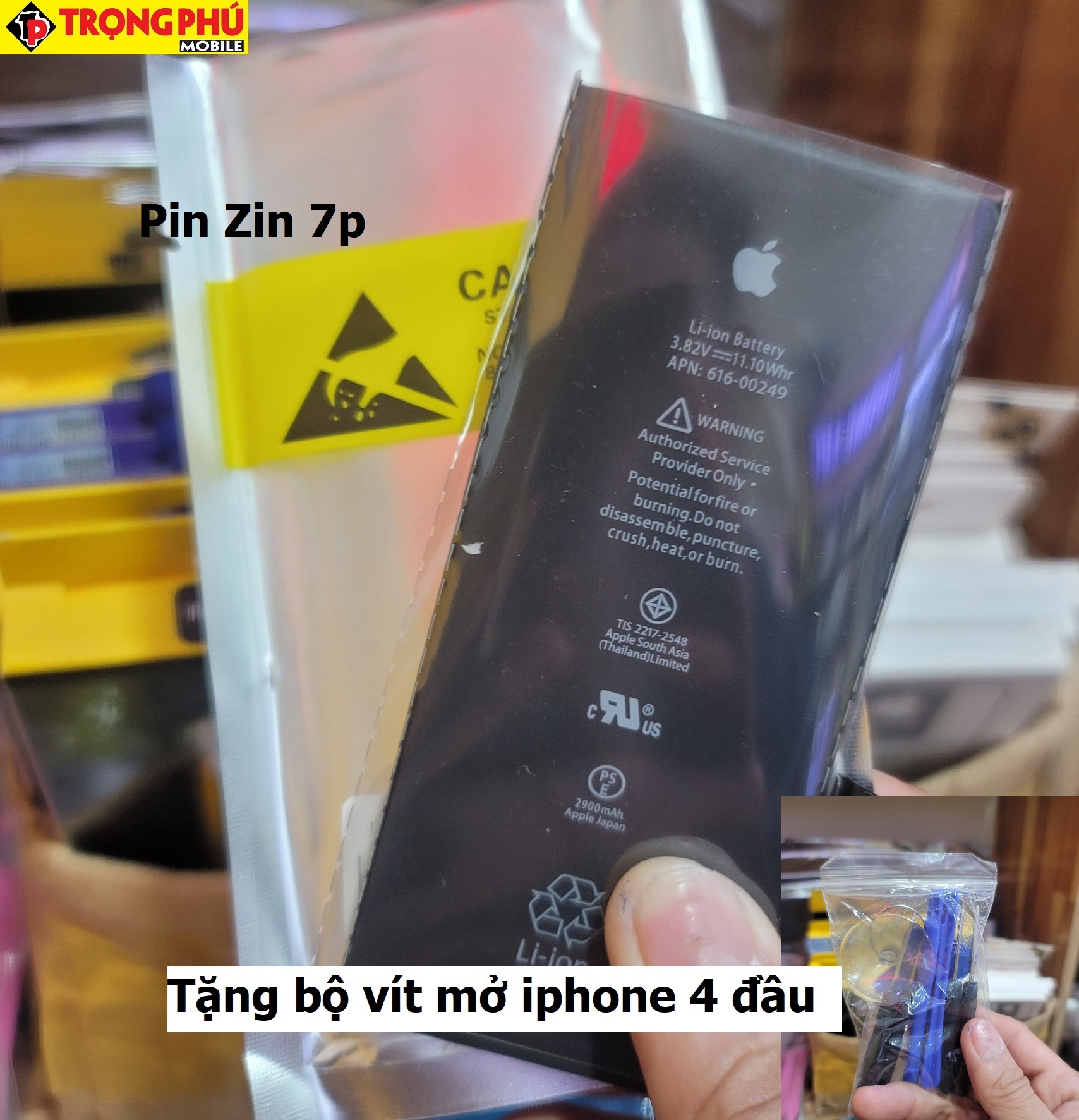 Thay pin IPhone 7Plus Chính hãng Pin Zin