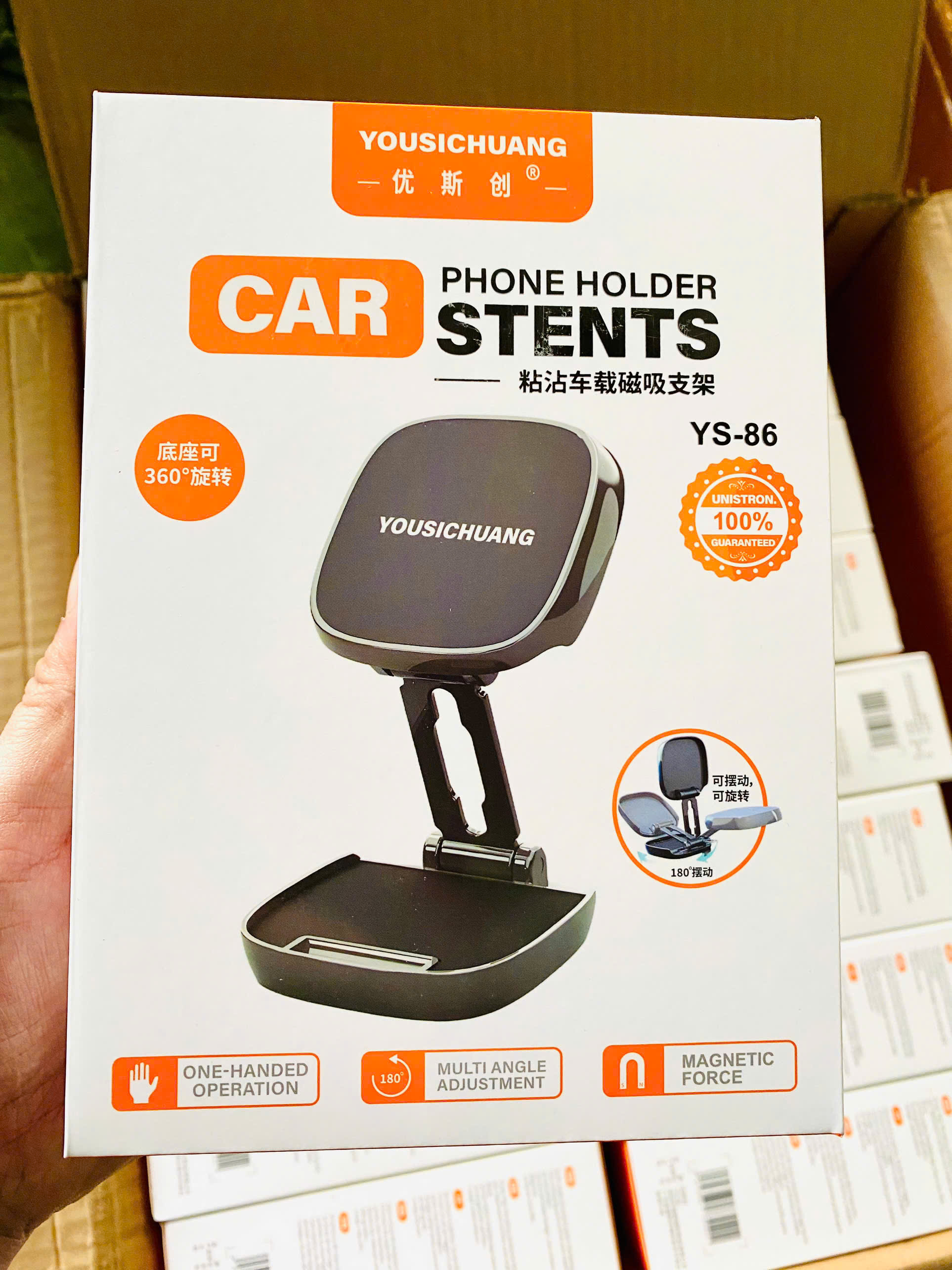 Kệ điện thoại ô tô YS-86 mẫu mới, dán taplo, hít từ điện thoại