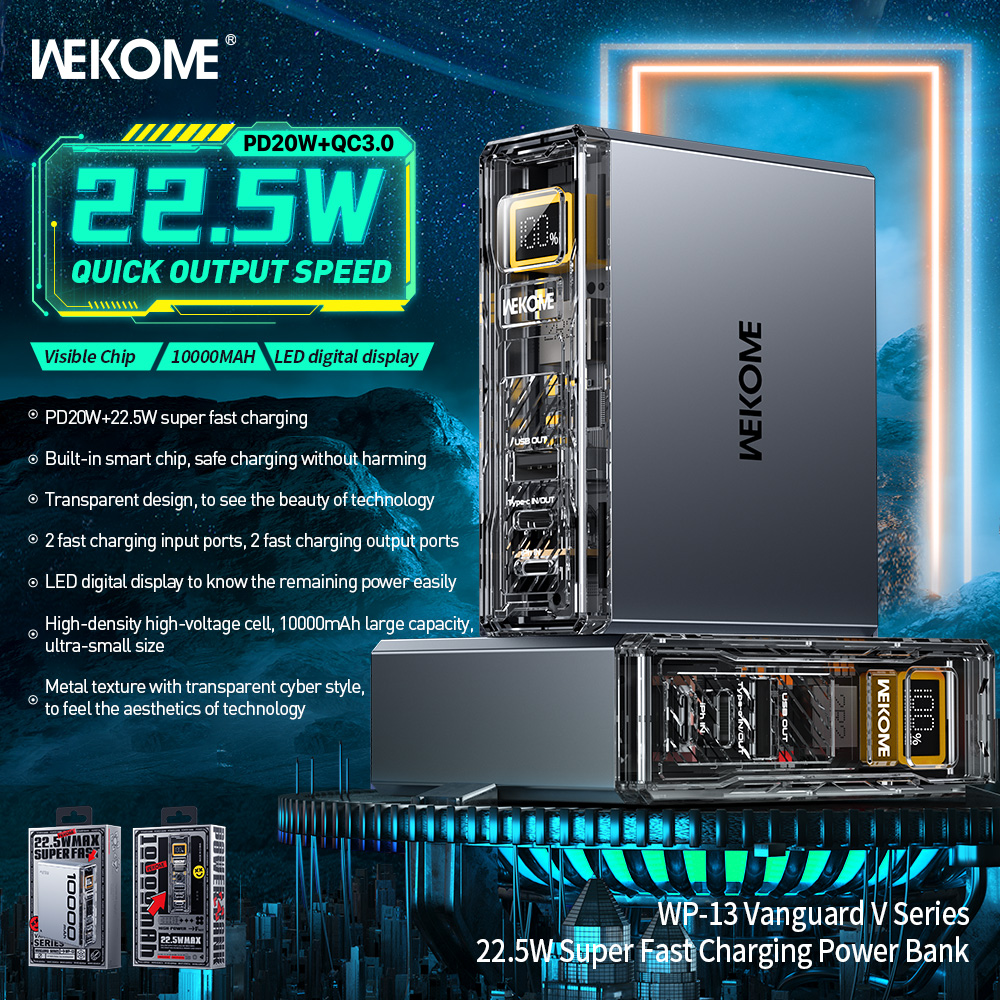 Pin Sạc dự phòng Wekome WP-13 10.000mah 22.5w