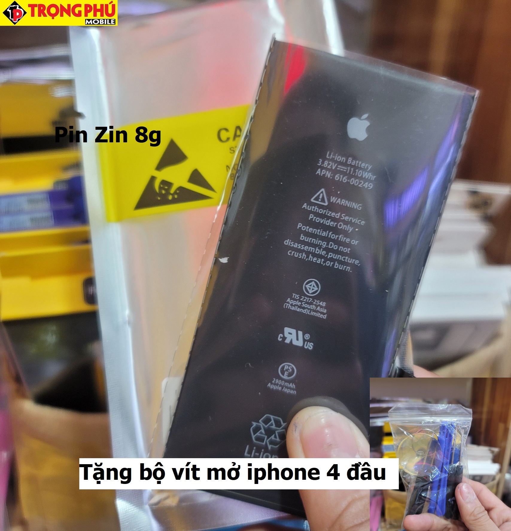 Thay pin IPhone 8g Chính hãng Pin Zin