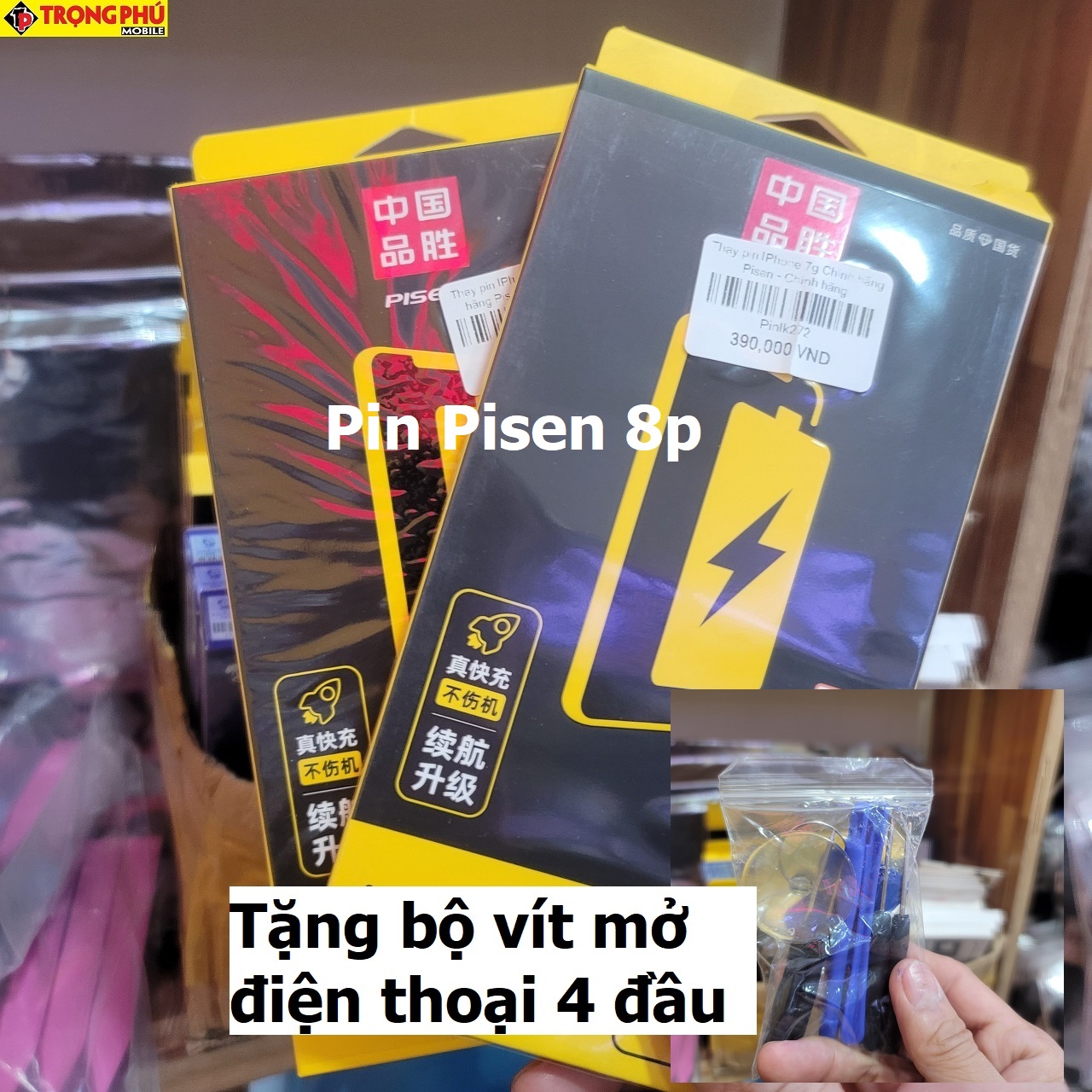 Thay pin IPhone 8Plus Chính hãng Pisen