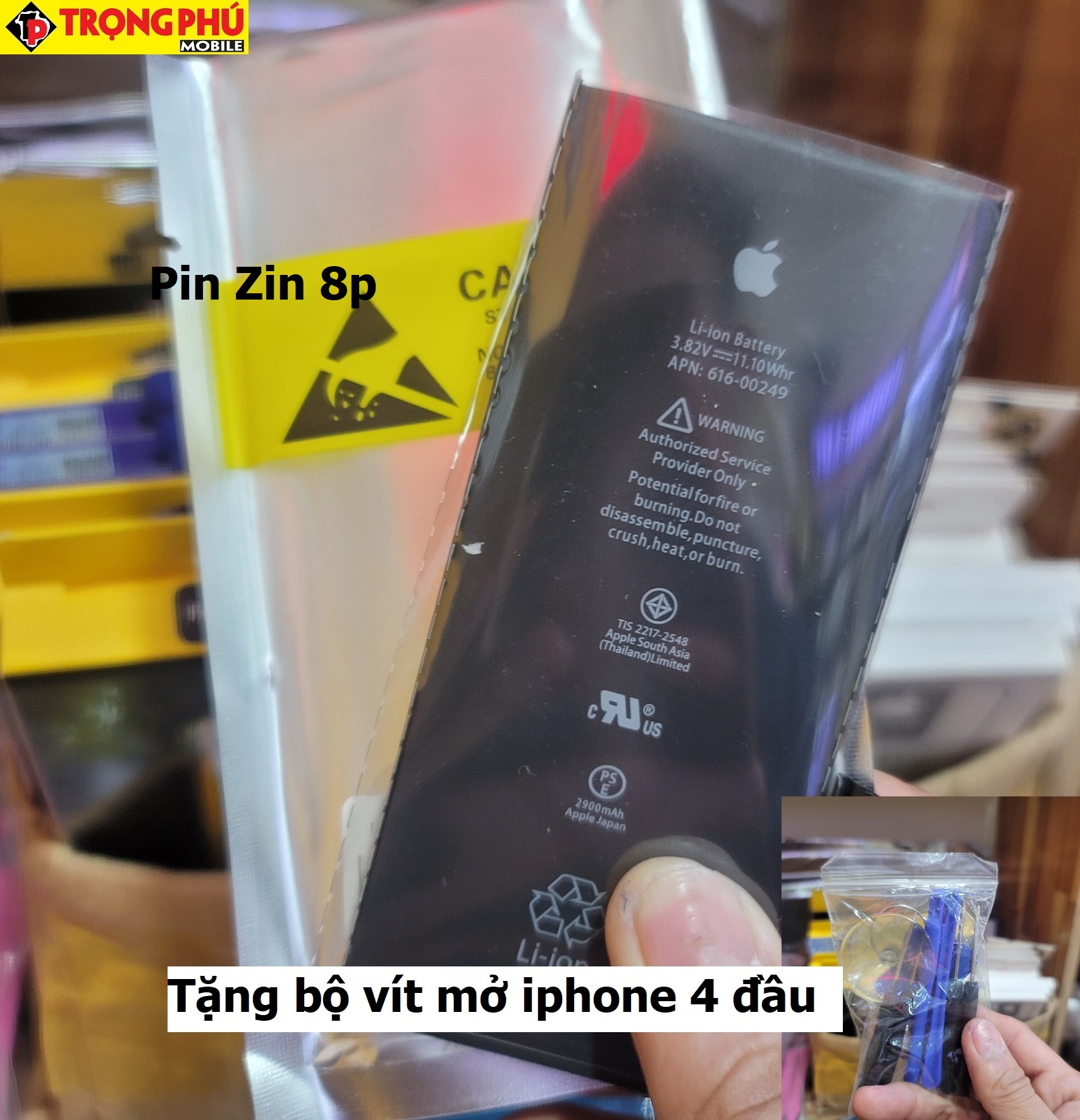Thay pin IPhone 8Plus Chính hãng Pin Zin