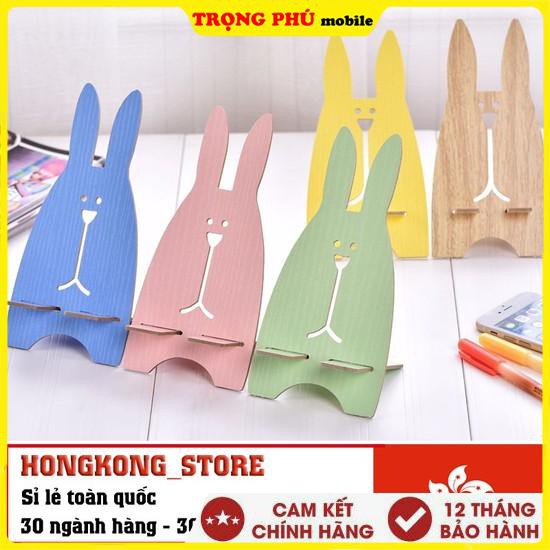 Kệ, giá đỡ điện thoại hình thỏ gỗ
