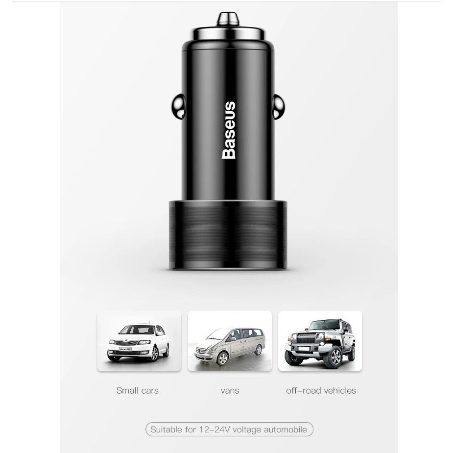 Sạc ô tô Baseus Magic dual quick car charging of 45W