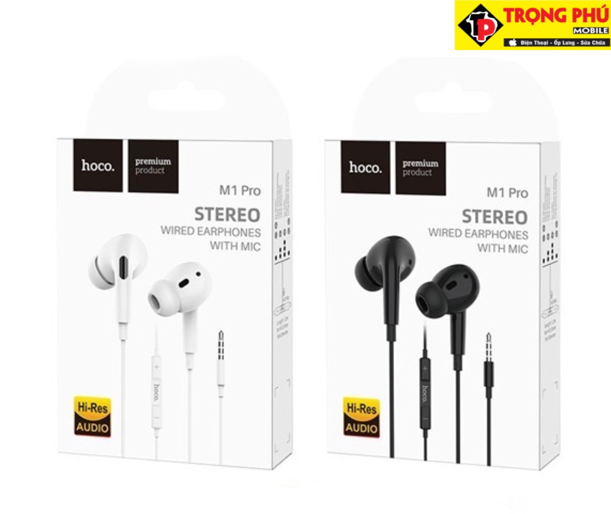 Tai nghe dây IPhone Hoco M1pro đầu tròn 3.5 Trọng phú mobile