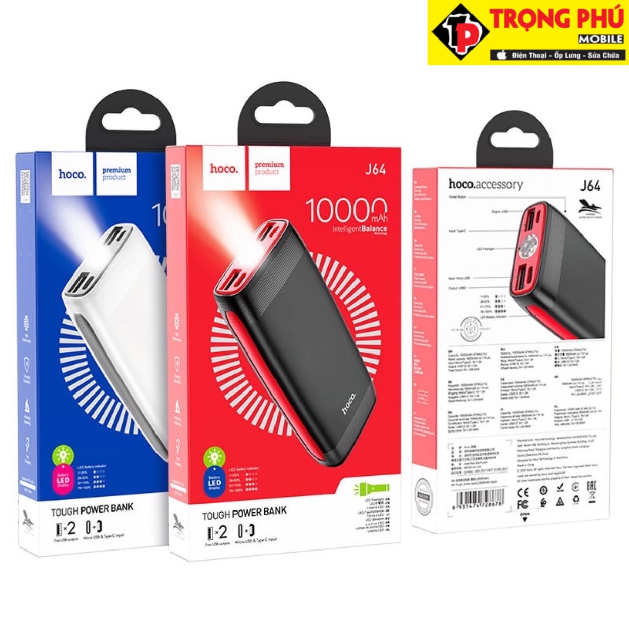 Pin sạc dự phòng Hoco j64 10.000mah Trọng phú mobile