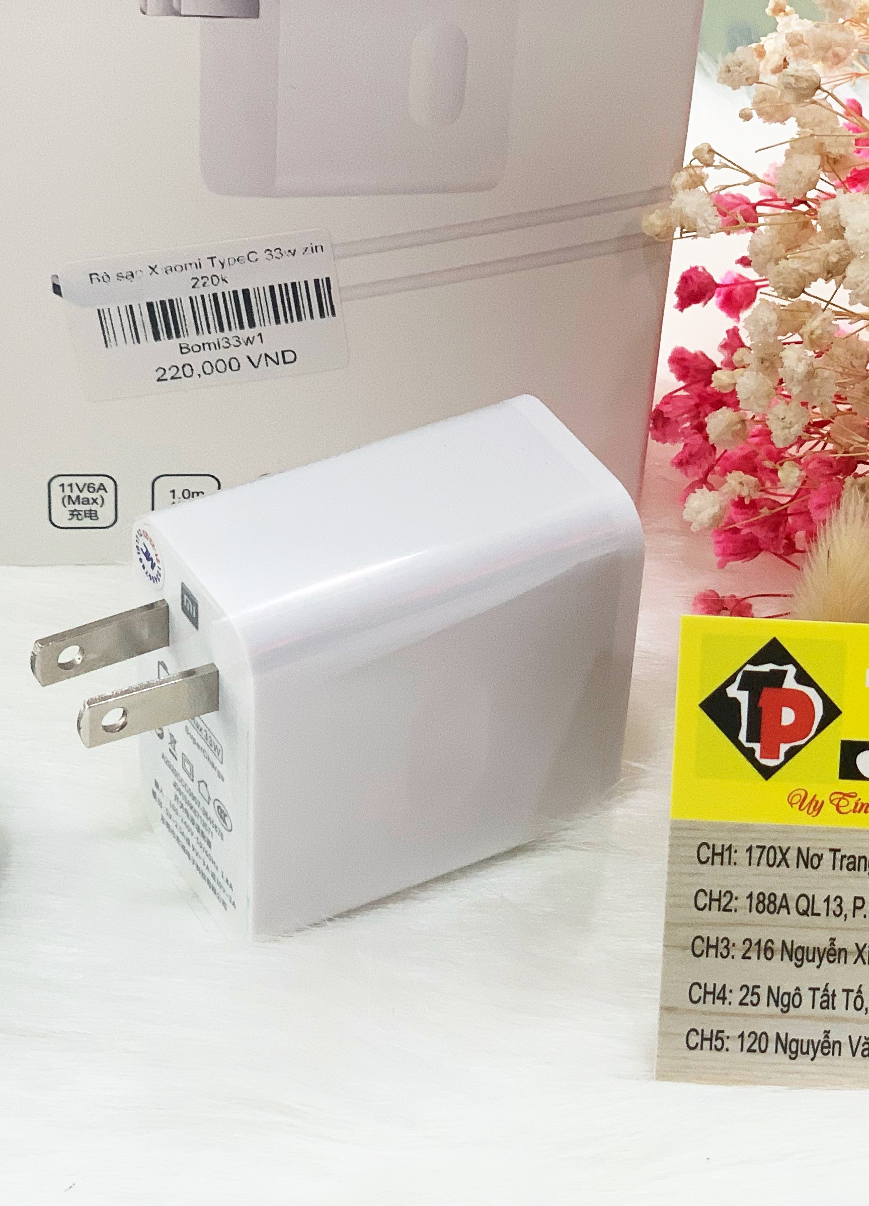 Bộ sạc Xiaomi đầu USB-TypeC 33w linh kiện