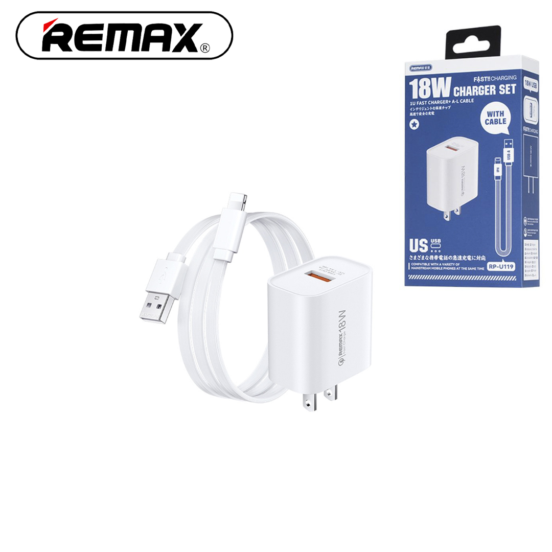 Bộ sạc Remax Kiddy RP-U119 18w USB-Lighting