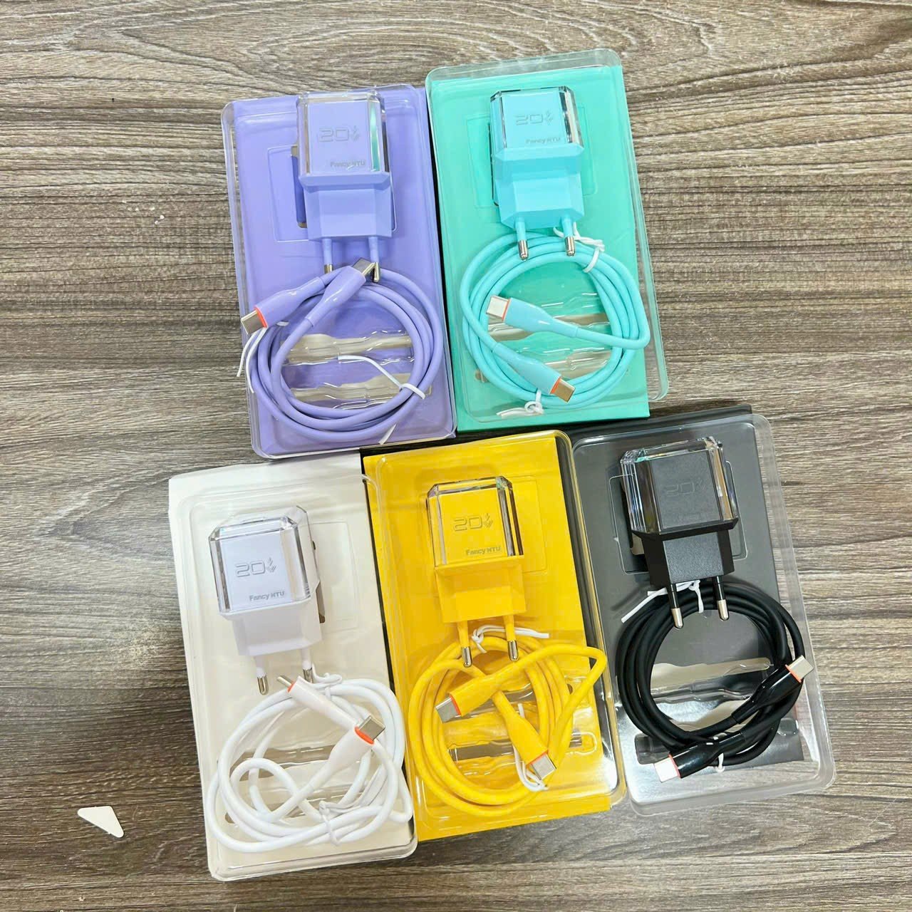 Bộ sạc điện thoại tinh thể 20w màu sắc cực đẹp typeC Trọng phú mobile