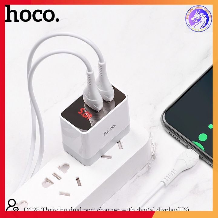 Bộ sạc Hoco DC28 2 cổng usb - USB-Micro