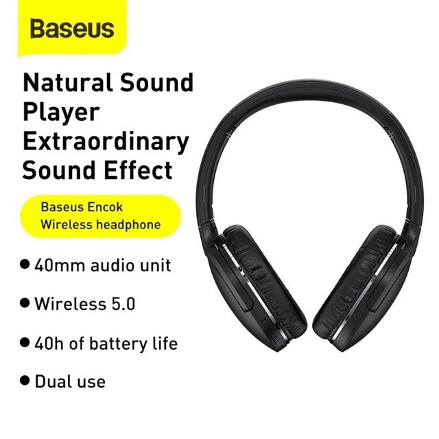 Tai Nghe chụp Bluetooth Baseus Encok D02 Pro