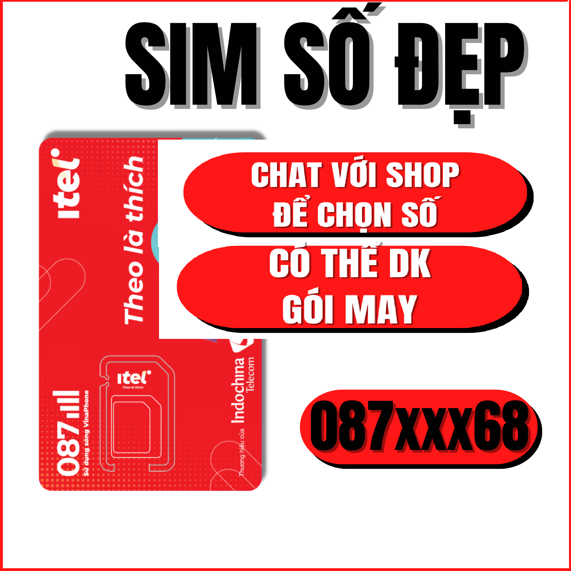Sim Vina itel MAY79, May99 số đẹp 210k