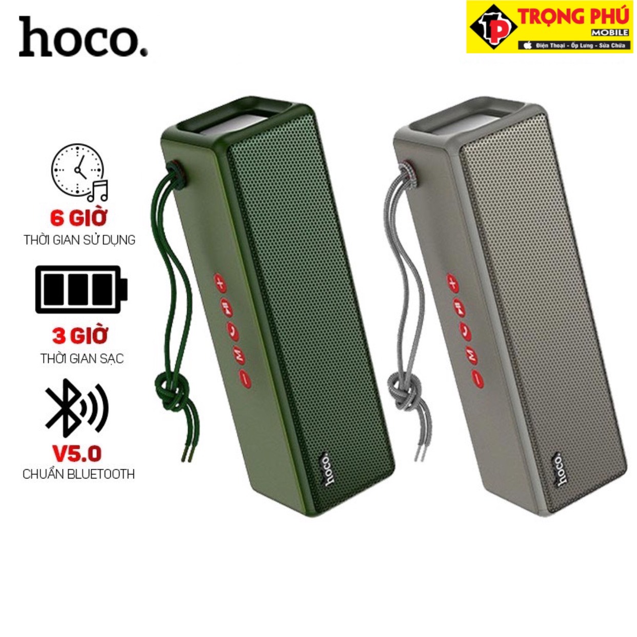 Loa Bluetooth Hoco HC3 5W Vuông Trọng phú mobile