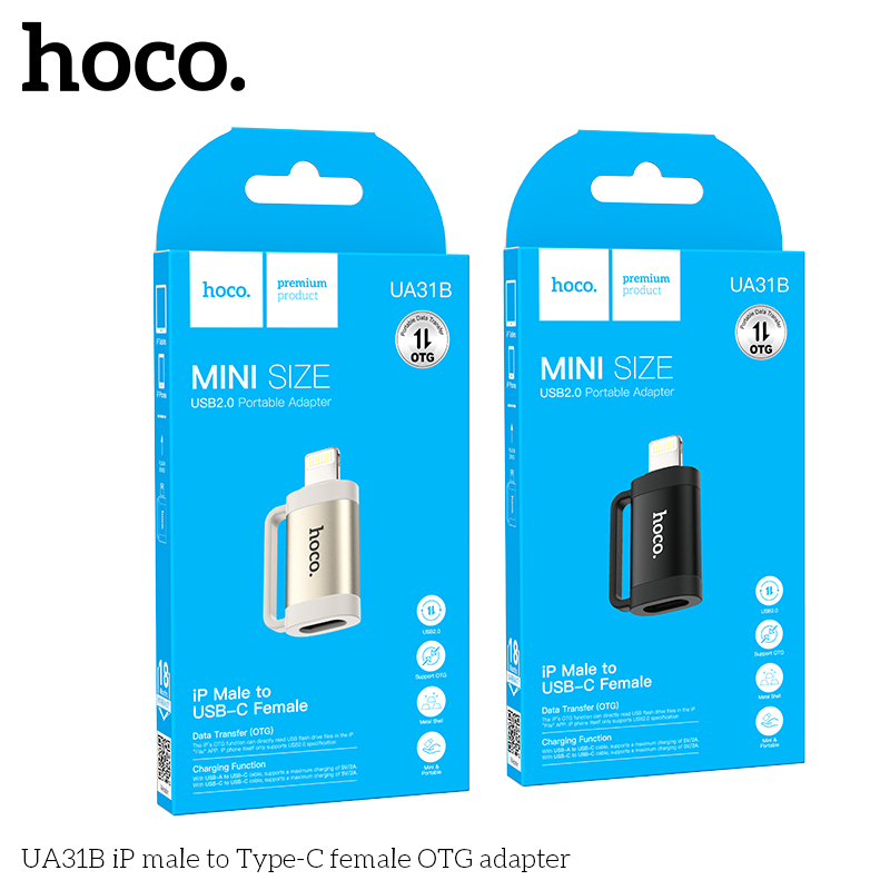 Bộ chuyển OTG Hoco UA31B Iphone lighting-cắm TypeC