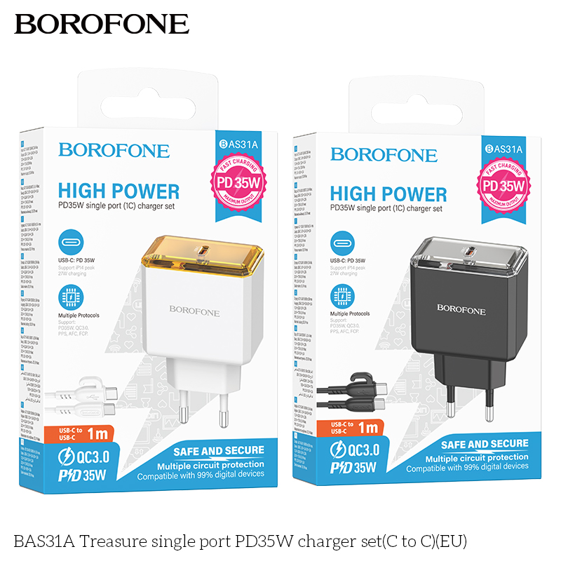Bộ sạc Borofone BAS31A PD35w typeC-TypeC