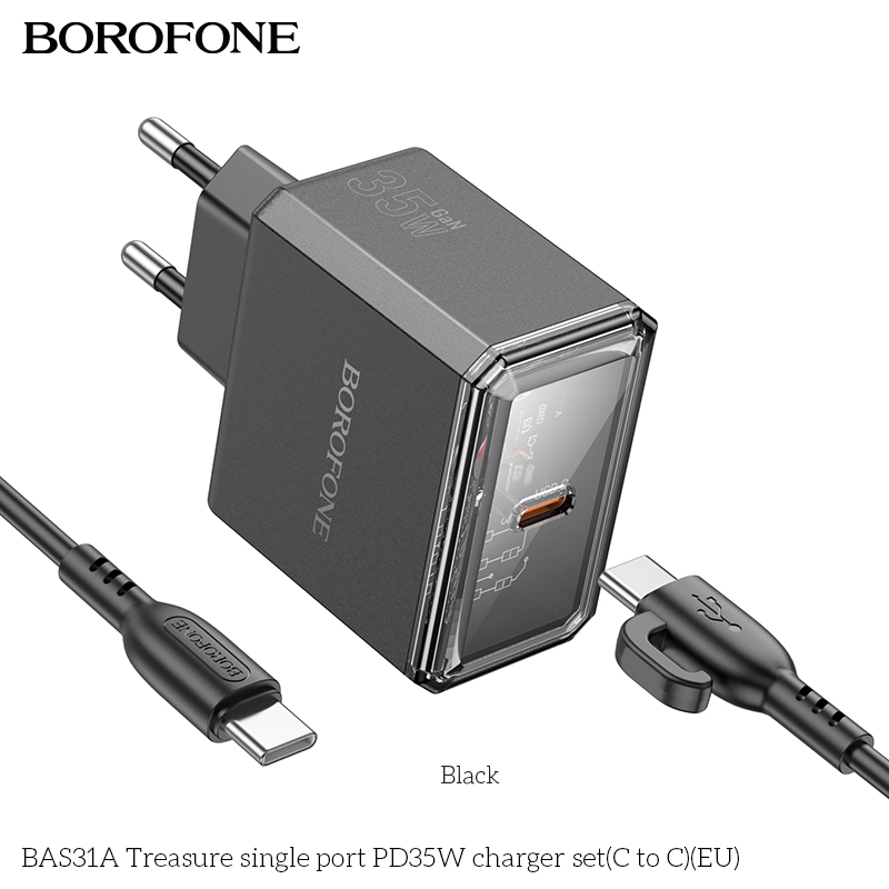 Bộ sạc Borofone BAS31A PD35w typeC-TypeC
