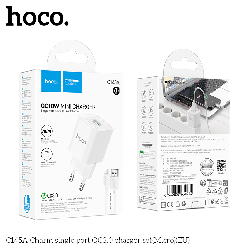 Bộ sạc nhanh Hoco C145A QC3.0 18w