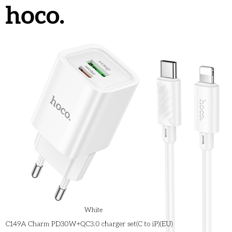 Bộ sạc Hoco C149A Charm PD30w+Qc3.0)