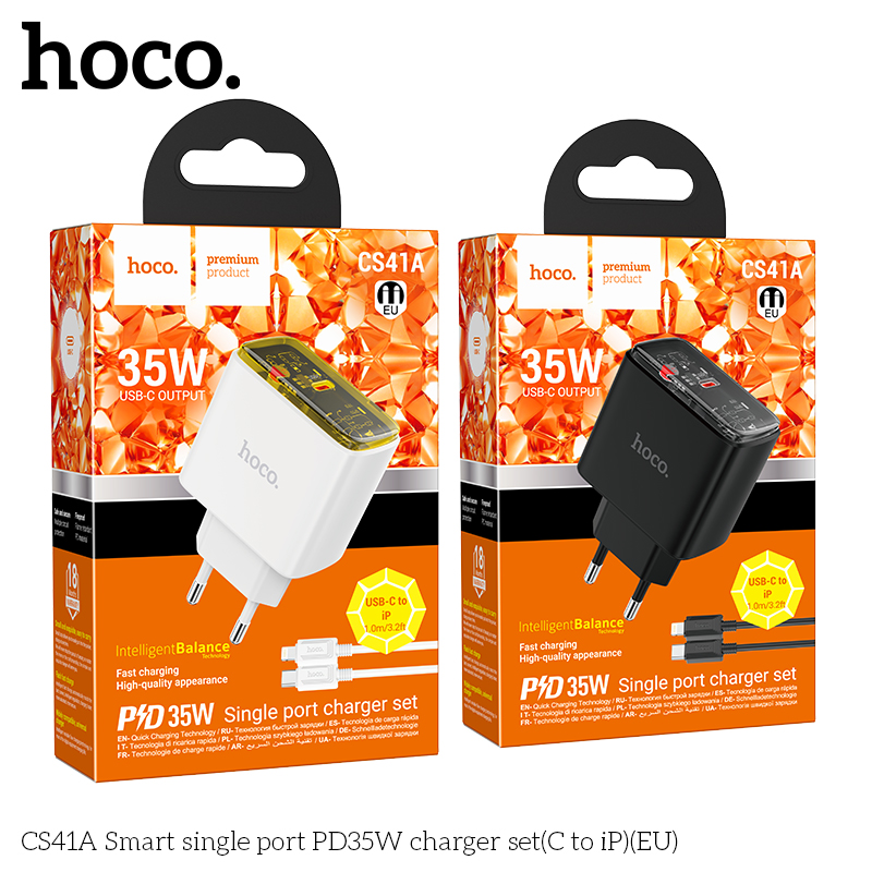 Bộ sạc Hoco CS41A PD35w typeC-lighting