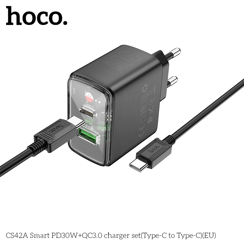Bộ sạc Hoco CS42A PD30w (1C1A) typeC-TypeC