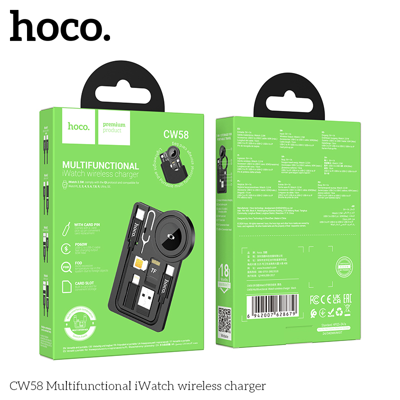 Cáp sạc đa năng Hoco CW58 (đầu chuyển iwatch)