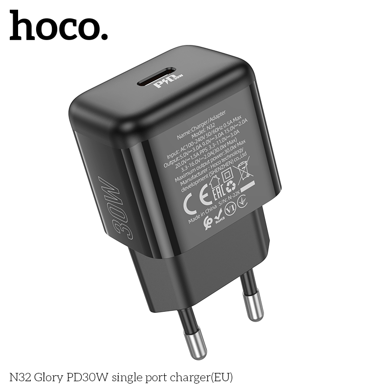 Cốc sạc Hoco N32 PD30w (1C)