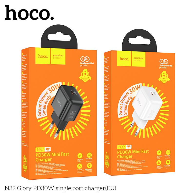 Cốc sạc Hoco N32 PD30w (1C)