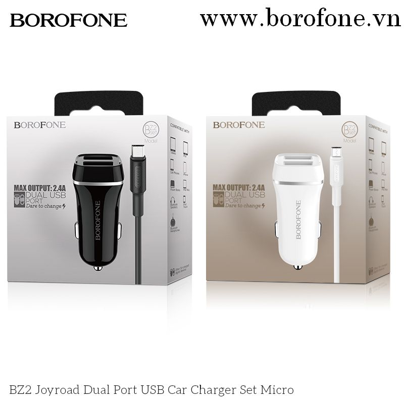 Bộ sạc ô tô xe hơi Borofone BZ2