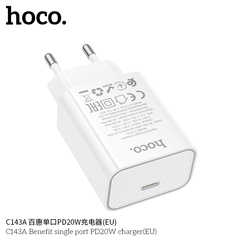 Cốc sạc Hoco C143A PD20w (1C)