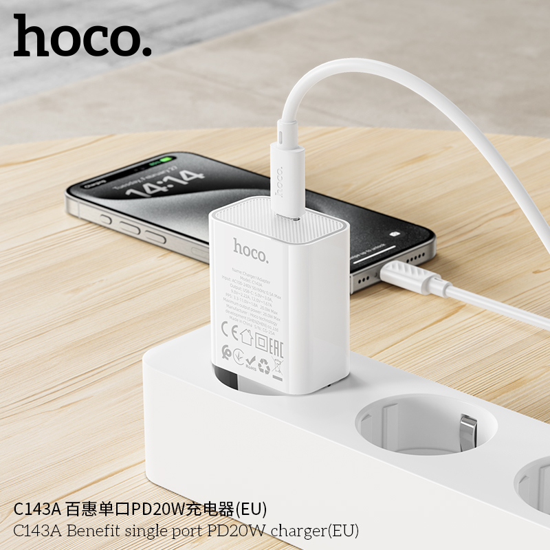 Cốc sạc Hoco C143A PD20w (1C)
